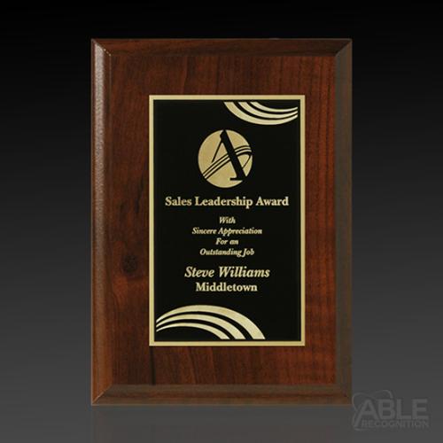 Awards and Trophies - Plaque Awards - Perpetual Plaques - Econo Cherry Plaque