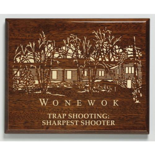 Awards and Trophies - Plaque Awards - Perpetual Plaques - Aberdeen Walnut Laser Plaque