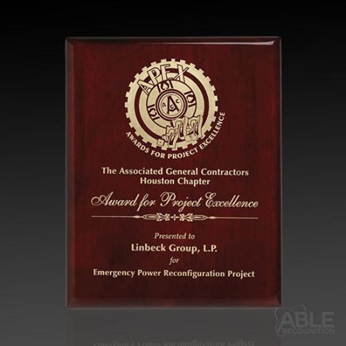 Awards and Trophies - Plaque Awards - Perpetual Plaques - Aberdeen Rosewood Laser Plaque