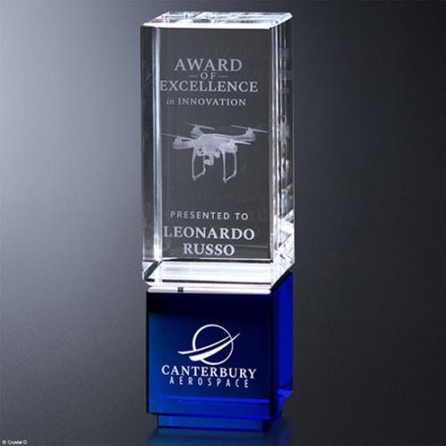 Awards and Trophies - Crystal Awards - Oakley Indigo Award