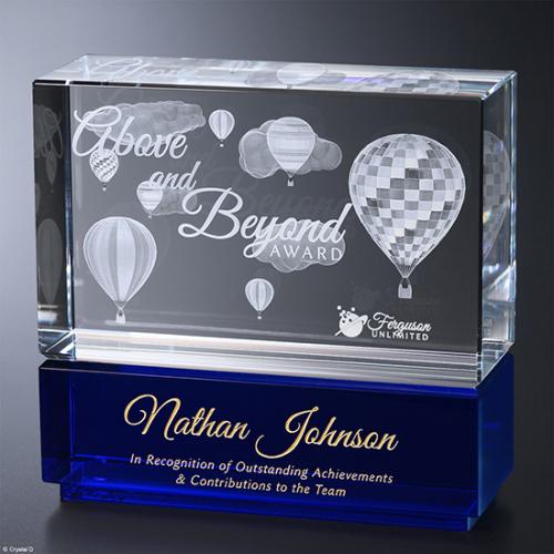Awards and Trophies - Crystal Awards - Butler Indigo Cube