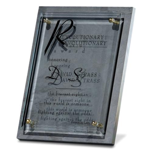 Awards and Trophies - Plaque Awards - Glass Plaques - Glass & Slate