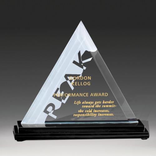 Awards and Trophies - Crystal Awards - Glass Awards - Triangular Jade Glass