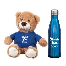 Employee Gifts - Chester Teddy Bear/Bottle Gift Set