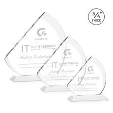 Nantucket White Peaks Crystal Award - Crystal Awards