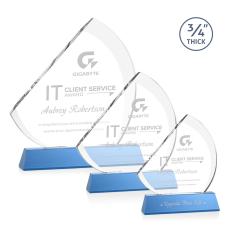 Nantucket Sky Blue on Newhaven Peaks Crystal Award - Awards and Trophies