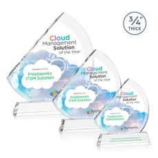 Nantucket Full Color Starfire on Newhaven Peaks Crystal Award - Crystal Awards