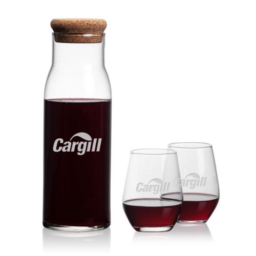 Corporate Gifts - Barware - Carafes - Aviston Carafe & Mandelay Stemless Wine