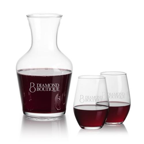 Corporate Gifts - Barware - Carafes - Summit Carafe & Vale Stemless Wine