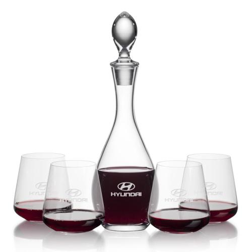 Corporate Gifts - Barware - Gift Sets - Malvern Decanter & Breckland Stemless Wine