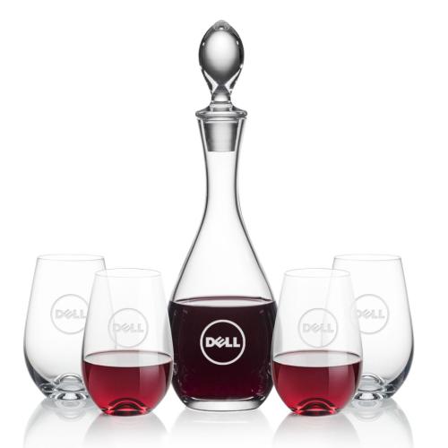 Corporate Gifts - Barware - Gift Sets - Malvern Decanter & Boston Stemless Wine