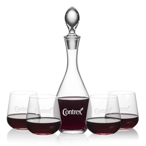 Corporate Gifts - Barware - Gift Sets - Malvern Decanter & Howden Stemless Wine