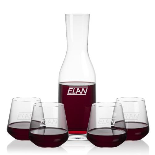 Corporate Gifts - Barware - Carafes - Caldmore Carafe & Cannes Stemless Wine