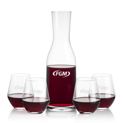 Corporate Gifts - Barware - Carafes - Caldmore Carafe & Reina Stemless Wine