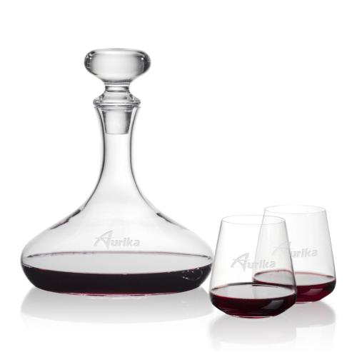 Corporate Gifts - Barware - Gift Sets - Stratford Decanter & Breckland Stemless Wine