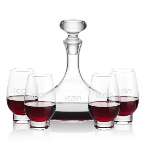 Corporate Gifts - Barware - Gift Sets - Stratford Decanter & Glenarden Stemless Wine