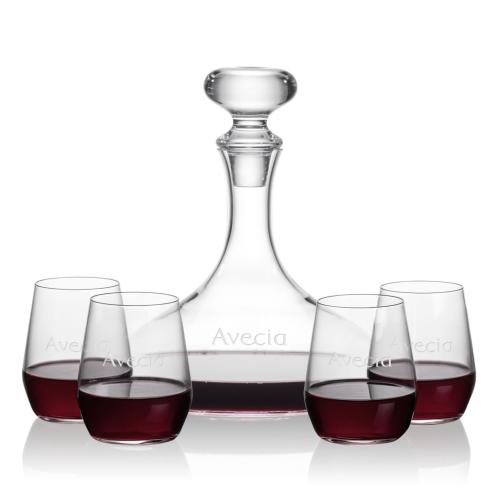 Corporate Gifts - Barware - Gift Sets - Stratford Decanter & Germain Stemless Wine