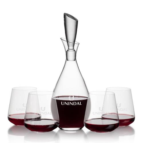Corporate Gifts - Barware - Gift Sets - Juliette Decanter & Breckland Stemless Wine