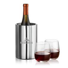 Employee Gifts - Jacobs Wine Cooler & Crestview Stemless Wine