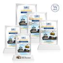 Messina Full Color White on Newhaven Base Rectangle Crystal Award