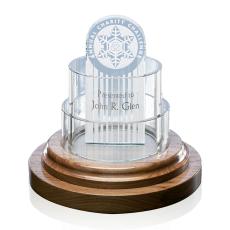 Employee Gifts - Cylinder Starfire/Walnut Towers Wood Award