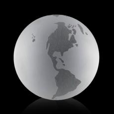 Employee Gifts - Clear Globe with Frosted Ocean