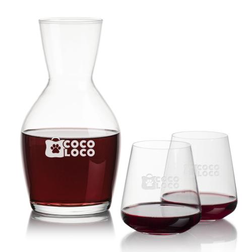 Corporate Gifts - Barware - Carafes - Westwood Carafe & Crestview Stemless