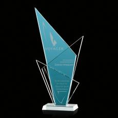 Employee Gifts - Eastdale Teal Peaks Crystal Award
