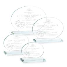 Austin Clear (Horiz) Circle Crystal Award - Crystal Awards