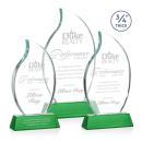 Croydon Green on Newhaven Base Flame Crystal Award