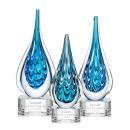 Worchester Clear on Paragon Base Tear Drop Glass Award