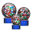 Fantasia Blue on Paragon Base Globe Glass Award