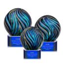 Malton Blue on Paragon Base Globe Glass Award
