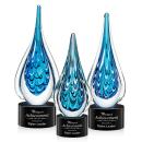 Worchester Black on Marvel Base Tear Drop Glass Award