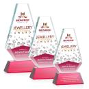 Kingsley Full Color Red on Newhaven Base Polygon Crystal Award