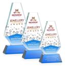 Kingsley Full Color Blue on Newhaven Base Polygon Crystal Award
