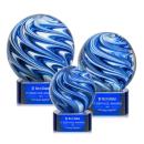 Naples Blue on Paragon Base Globe Glass Award