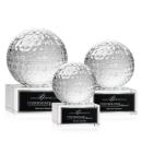 Golf Ball Globe on Hancock Base Crystal Award