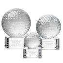 Golf Ball Globe on Paragon Base Crystal Award