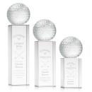 Golf Ball Globe on Dakota Base Crystal Award