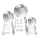 Soccer Ball Globe on Celestina Base Crystal Award