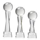 Tennis Ball Clear on Grafton Base Globe Crystal Award