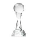 Tennis Ball Clear on Langport Base Globe Crystal Award