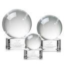 Baseball Globe on Paragon Base Crystal Award