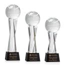 Basketball Black on Grafton Base Globe Crystal Award