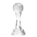 Basketball Clear on Langport Base Globe Crystal Award