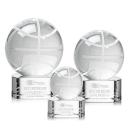 Basketball Globe on Paragon Base Crystal Award