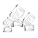 Burrill Clear on Paragon Base Square / Cube Crystal Award