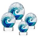 Surfside Clear on Stanrich Base Globe Glass Award