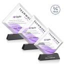 Belaire Full Color Black on Newhaven Base Diamond Crystal Award